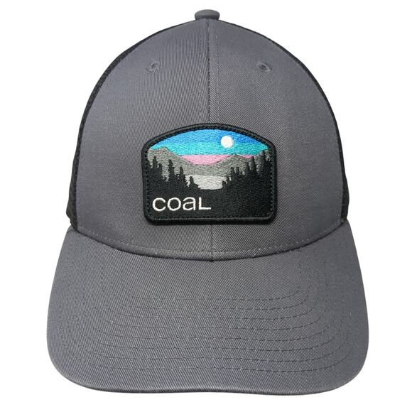 Coal Snapback Mesh Back Trucker Hat Gray One Size Adjustable Colorblock - Picture 1 of 9